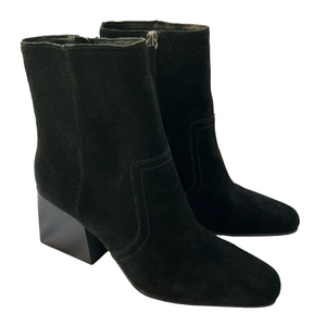 Blondo Salome Black Size 9 Booties Waterproof Suede Stacked Heel Ankle Boots